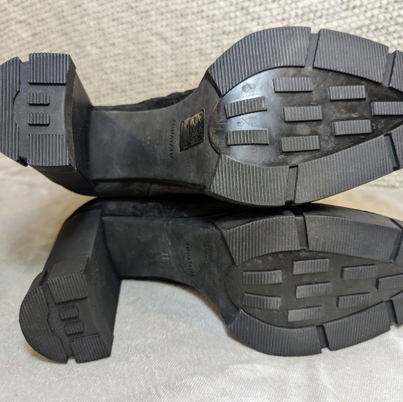 Aquatalia Women Lana Black Platform Suede Heel Boots size 11 - Picture 11 of 11